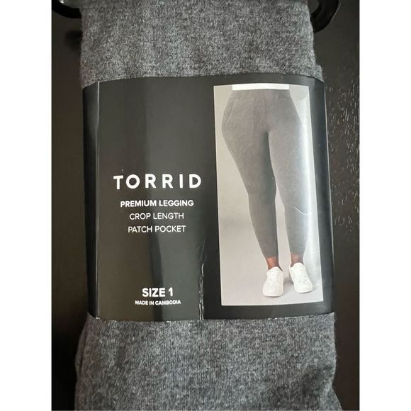 torrid Pants - Torrid Crop Length Gray Patch Pocket Leggings (sz 2)